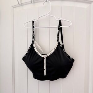 Nike Indy Black Sports Bra with White Trim